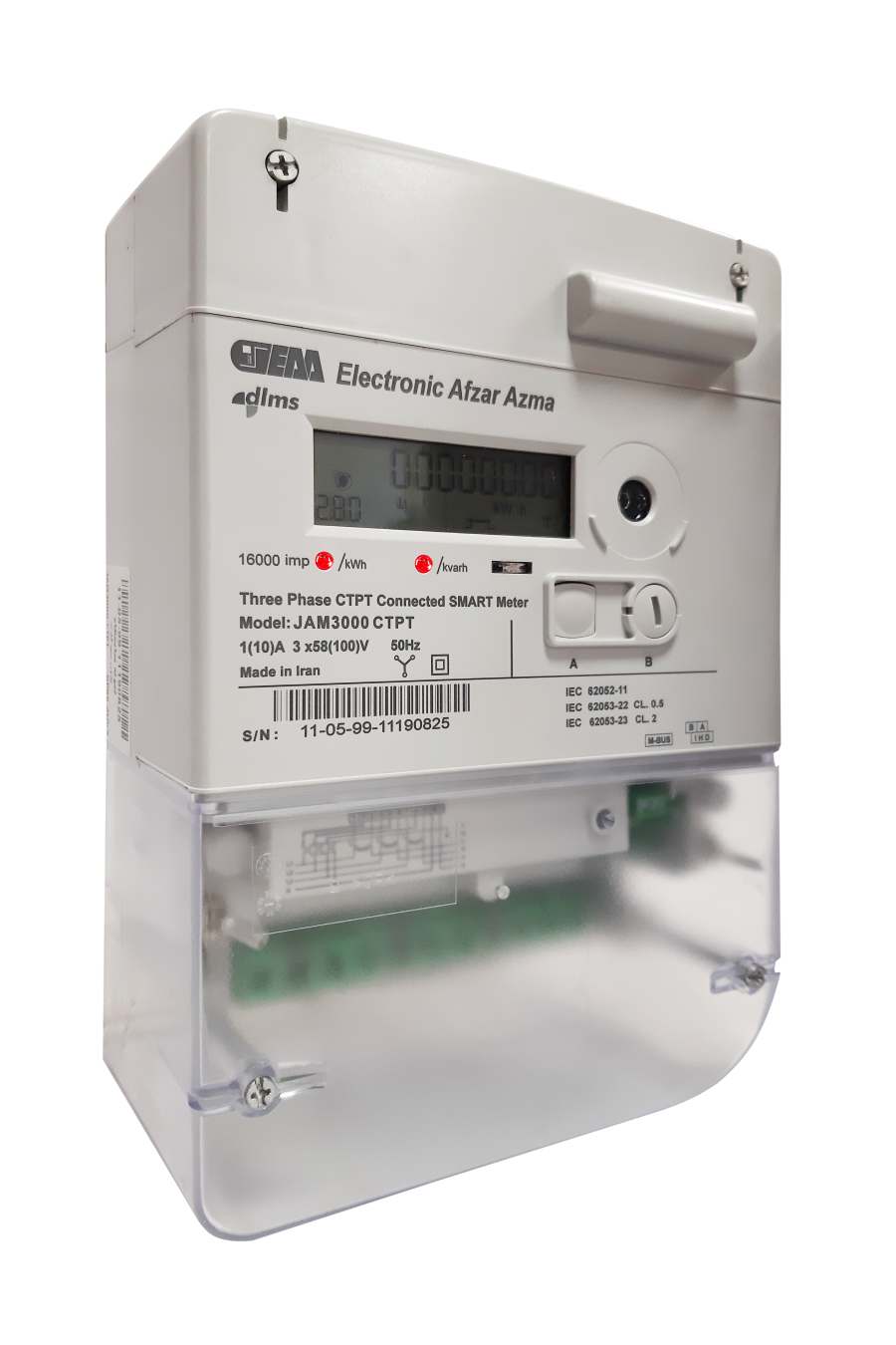 Smart Three-Phase Meter – Primary Connection (CT/PT Connection) - Model JAM3000 CTPT